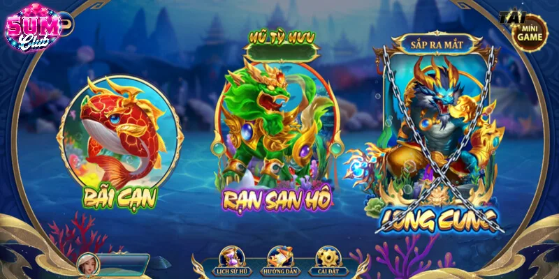 Các phòng chơi đa dạng lựa chọn trong bắn cá SUMCLUB Các phòng chơi đa dạng lựa chọn trong bắn cá SUMCLUB