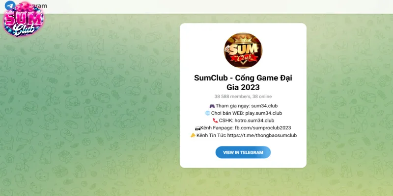 Liên hệ với SUMCLUB qua kênh Telegram Liên hệ với SUMCLUB qua kênh Telegram