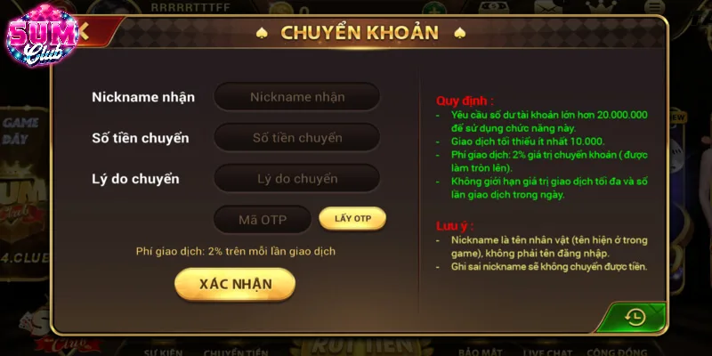 Mỗi hình thức rút tiền quy định số tiền tối thiểu - tối đa khác nhau Mỗi hình thức rút tiền quy định số tiền tối thiểu - tối đa khác nhau